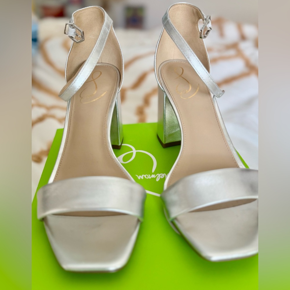 Sam Edelman Silver Daniella Women’s Heels Size 9 - Picture 3 of 11